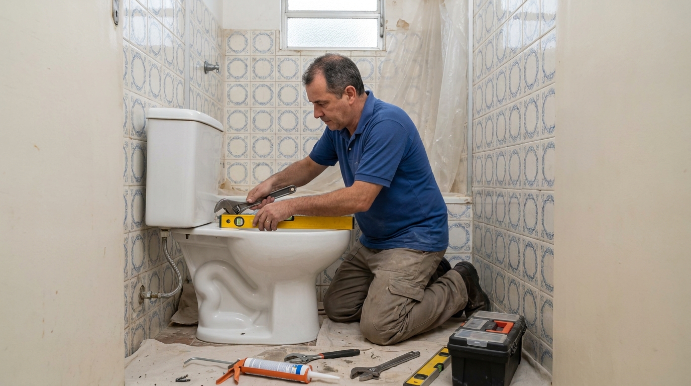 Fixação de vaso sanitário em Canoas-RS